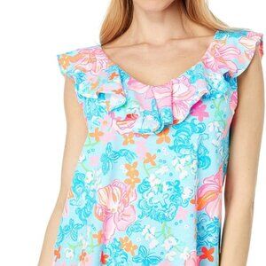 Lilly Pulitzer Alessa Dress for Women - Ruffled Layered Neckline